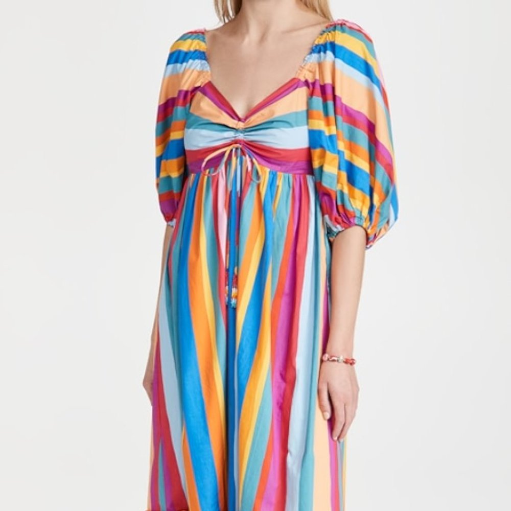 FARM Rio Striped Scarf Maxi Dress - SIZE S